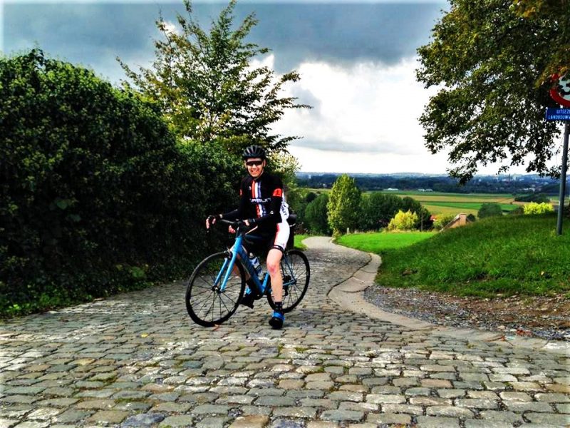 The Paterberg cobbled wall is a key feature at the Tour of Flanders