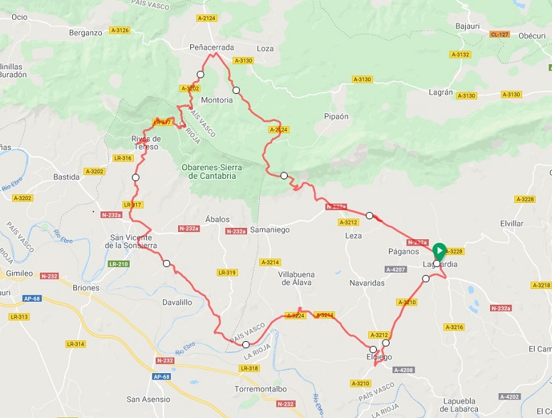 La Rioja road cycling map