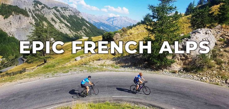 The big cycling switchbacks from the French Alps